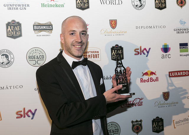 Donal-Walsh-Penny-Hill-Lucan Winner of Local Bar Awards at the Sky Bar of Year Awards 2017