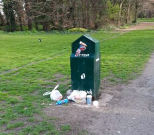 Rubbish Overflowing Parks