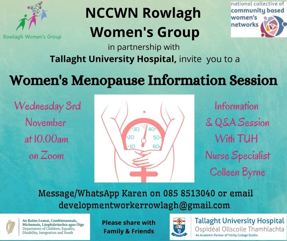 NCCWN Rowlagh Menopause Info Session for Women