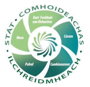 Core Values Logo As Gaeilge